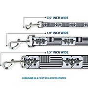 Dog Leash - BD Logo/American Stripe Flag White/Black