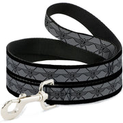 Dog Leash - BD Monogram2 Gray/Black