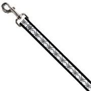 Dog Leash - BD Monogram2 White/Black