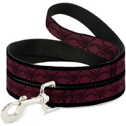 Dog Leash - BD Monogram2 Red/Black