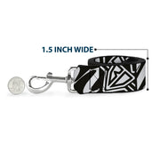 Dog Leash - BD Logo/BUCKLE-DOWN Script Black/White