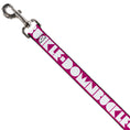 Load image into Gallery viewer, Dog Leash - BUCKLE-DOWN Shapes Hot Pink/White
