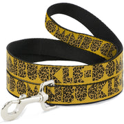 Dog Leash - BUCKLE-DOWN Shapes Gold/Leopard Brown