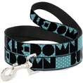 Load image into Gallery viewer, Dog Leash - BUCKLE-DOWN Shapes Dot Turquoise/White/Black
