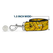 Dog Leash - Bananas Stacked Cartoon Yellows