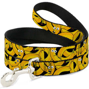 Dog Leash - Bananas Stacked Cartoon Black//Yellows