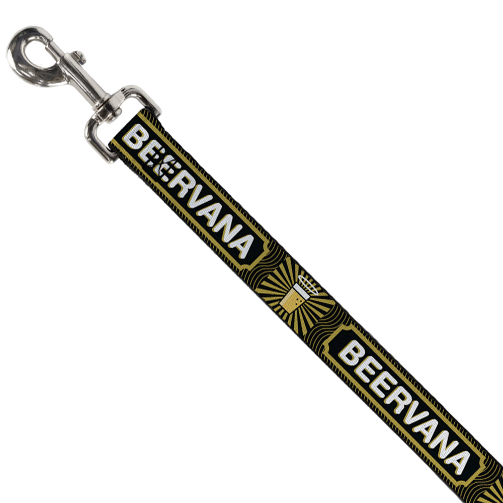 Buckle-Down Dog Leash - Beer Pint/BEERVANA Rays/Waves Black/Olive