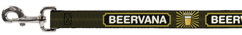 Buckle-Down Dog Leash - Beer Pint/BEERVANA Rays/Waves Black/Olive