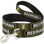 Buckle-Down Dog Leash - Beer Pint/BEERVANA Rays/Waves Black/Olive