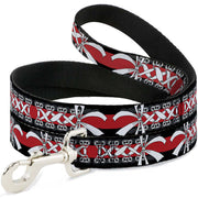 Dog Leash - Corset Lace Up w/Bow Black/Red
