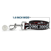 Dog Leash - Corset Lace Up w/Bow Red Plaid/Black