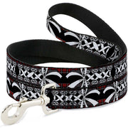 Dog Leash - Corset Lace Up w/Bow Red Plaid/Black