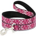 Load image into Gallery viewer, Dog Leash - Cute Skulls w/Checkers Pinks/White
