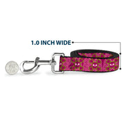 Dog Leash - Cute Skulls w/Paisley Purple/Pink/Green