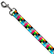 Dog Leash - Checker Bright Pastel