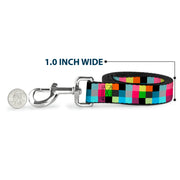 Dog Leash - Checker Bright Pastel