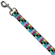 Dog Leash - Checker Bright Pastel w/Outline