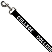 Dog Leash - COLLEGE Black/White