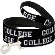Dog Leash - COLLEGE Black/White