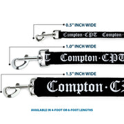 Dog Leash - COMPTON-CPT Black/White