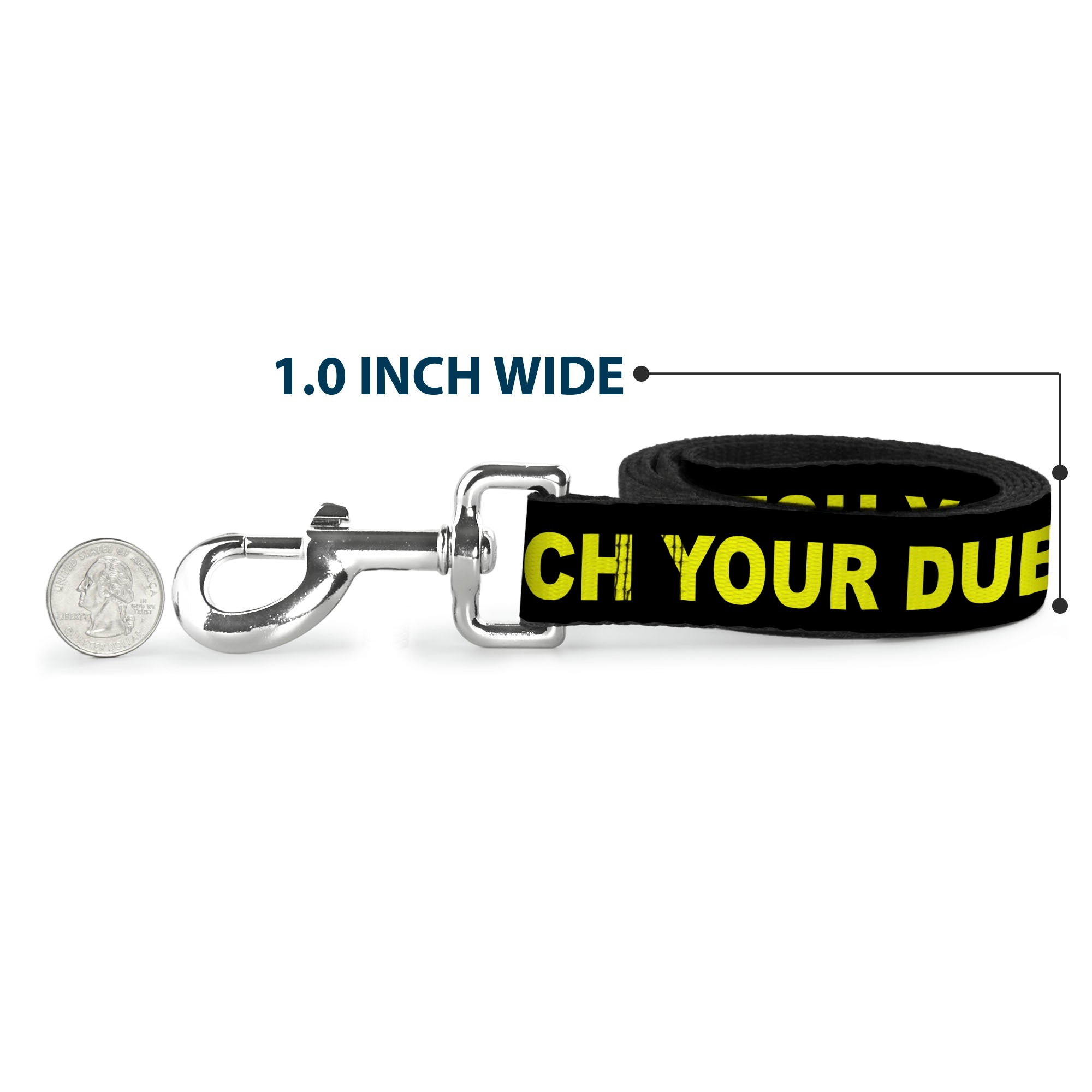 Dog Leash - CAUTION WATCH YOUR DUBSTEP Black/Yellow