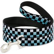 Dog Leash - Checker Black/Ombre Turquoise