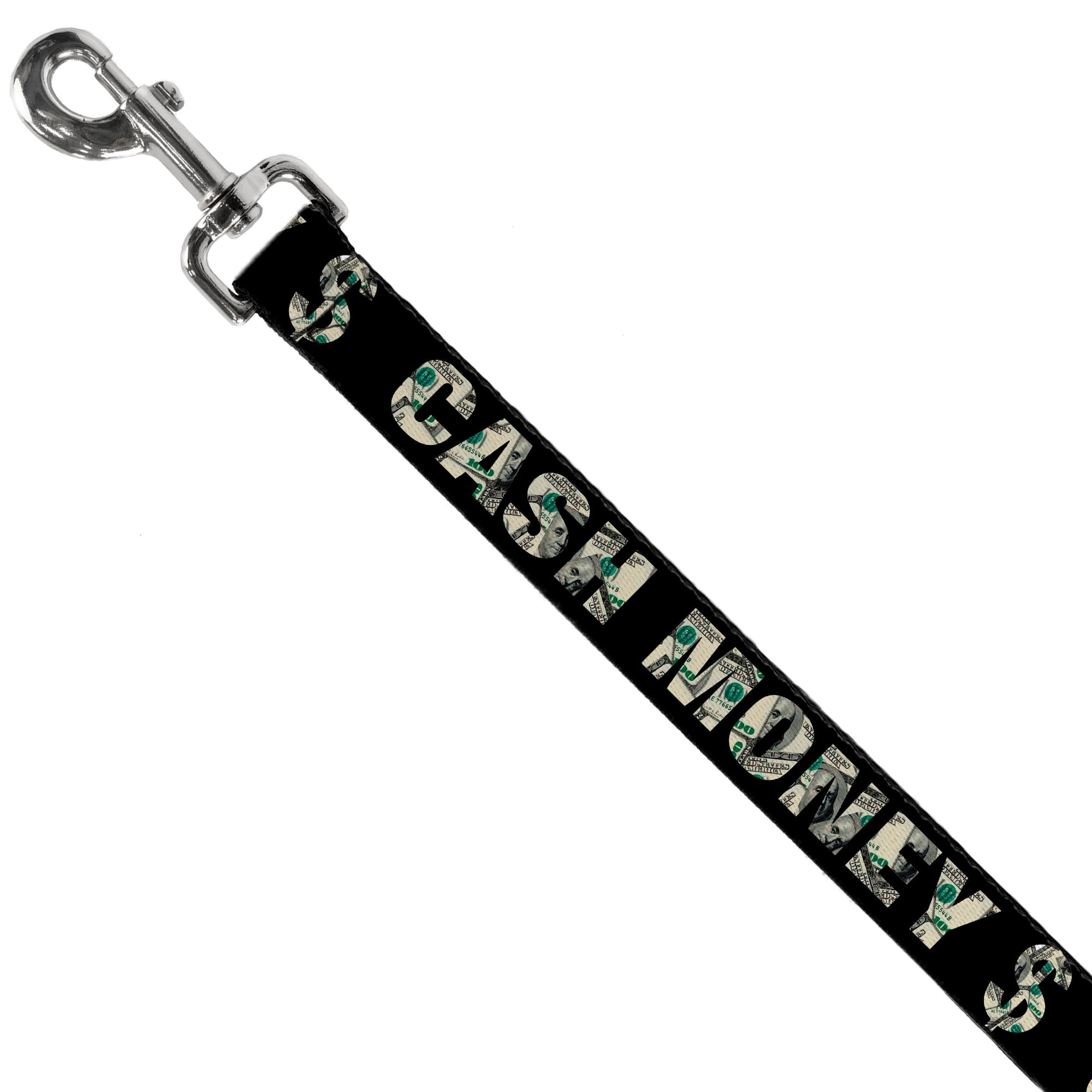 Dog Leash - CASH MONEY $ Black/Dollars