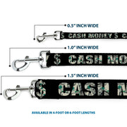 Dog Leash - CASH MONEY $ Black/Dollars