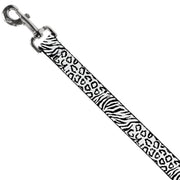 Dog Leash - Cheebra White/Black