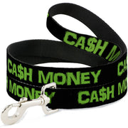 Dog Leash - CA$H MONEY Black/Green
