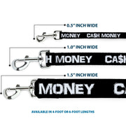 Dog Leash - CA$H MONEY Black/White