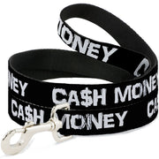 Dog Leash - CA$H MONEY Black/White