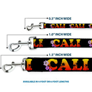 Dog Leash - CALI Tropical Black/Multi Color