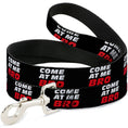 Load image into Gallery viewer, Dog Leash - COME-AT ME-BRO Black/White/Red
