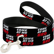Dog Leash - COME-AT ME-BRO Black/White/Red