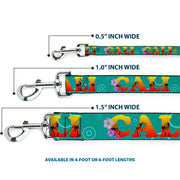 Dog Leash - CALI Tropical Aqua/Multi Color