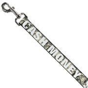 Dog Leash - CASH MONEY $ Dollars/White