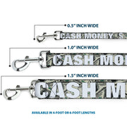 Dog Leash - CASH MONEY $ Dollars/White