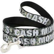 Dog Leash - CASH MONEY $ Dollars/White