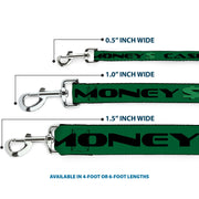 Dog Leash - CASH MONEY $ Green/Black
