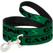 Dog Leash - CASH MONEY $ Green/Black