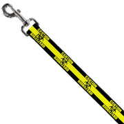 Dog Leash - CAUTION BIOHAZARD Black/Yellow
