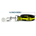 Load image into Gallery viewer, Dog Leash - CAUTION BIOHAZARD Black/Yellow
