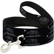 Dog Leash - Cali Bear Black/Grays