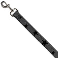Load image into Gallery viewer, Southlake Paws Dog Leash featuring a cheetah print design with black stars on a gray background. Silver clip attachment.
