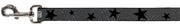 Dog Leash - Cheetah/Stars Gray/Black