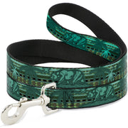 Dog Leash - Cali Bear/Palm Trees/Geometric Green