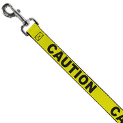Dog Leash - CAUTION Yellow/Black