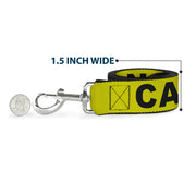 Dog Leash - CAUTION Yellow/Black