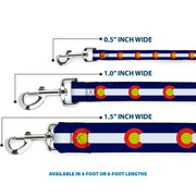 Dog Leash - Colorado Flags2 Repeat